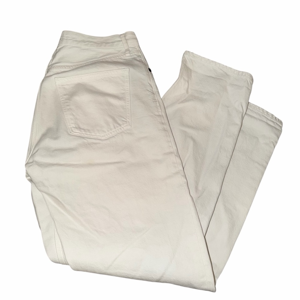 AGOLDE 100% Cotton 90'S PINCH WAIST HIGH RISE STRAIGHT MARSHMALLOW white 28 - Picture 7 of 8
